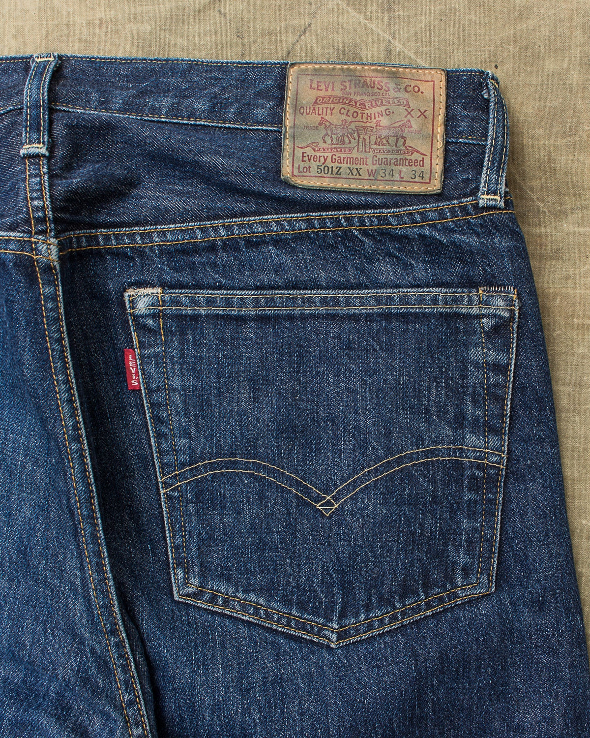 Second hand Levi's Vintage Clothing 1954 501z xx Jeans W34/L34