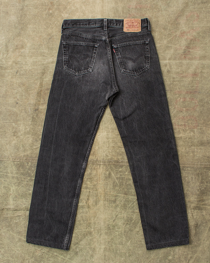 Vintage Levi's 501 Faded Black Denim Jeans Size 33x30 Men