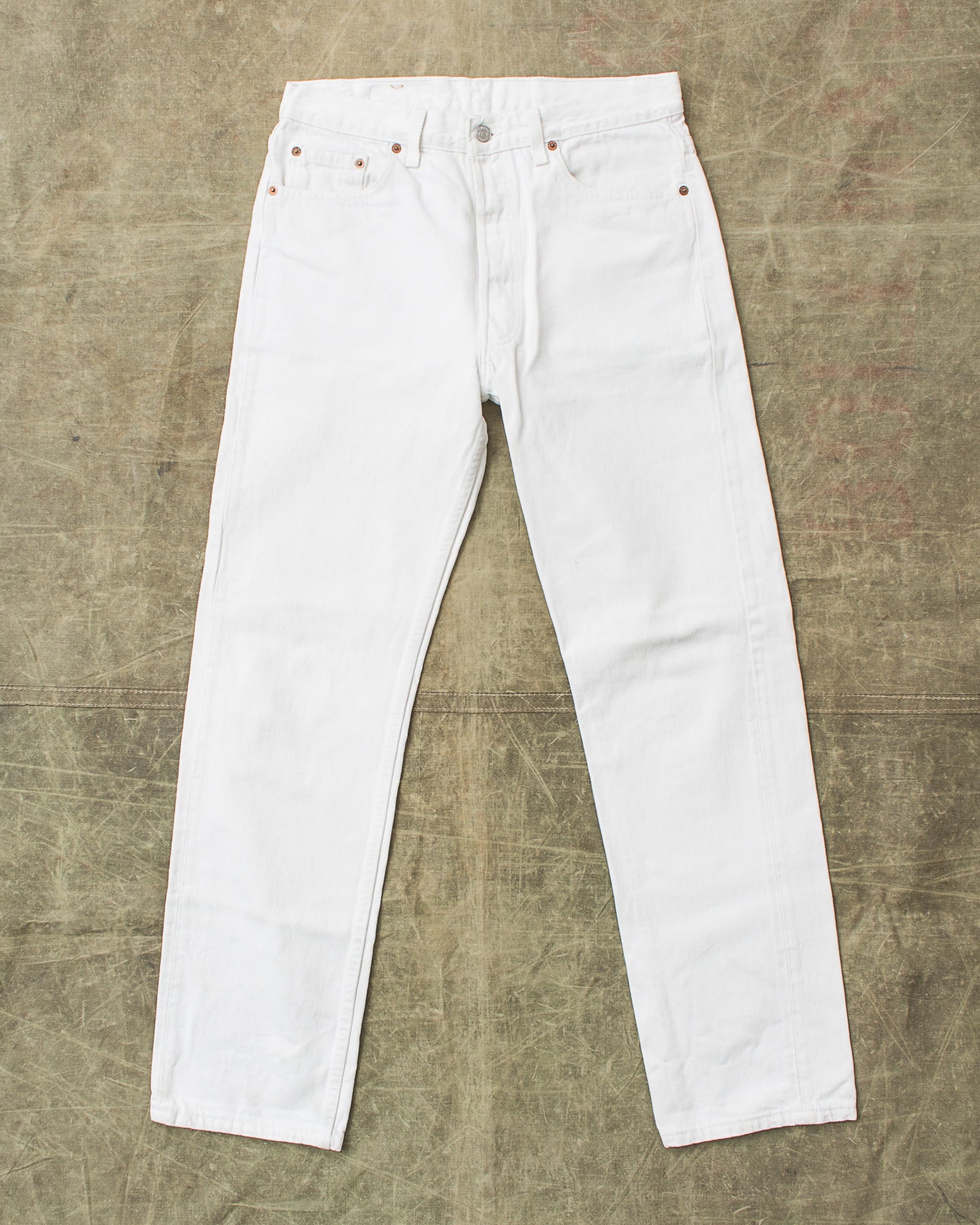 No. 20 Vintage 1990's Made in USA White Levi's 501 Jeans W33/L32