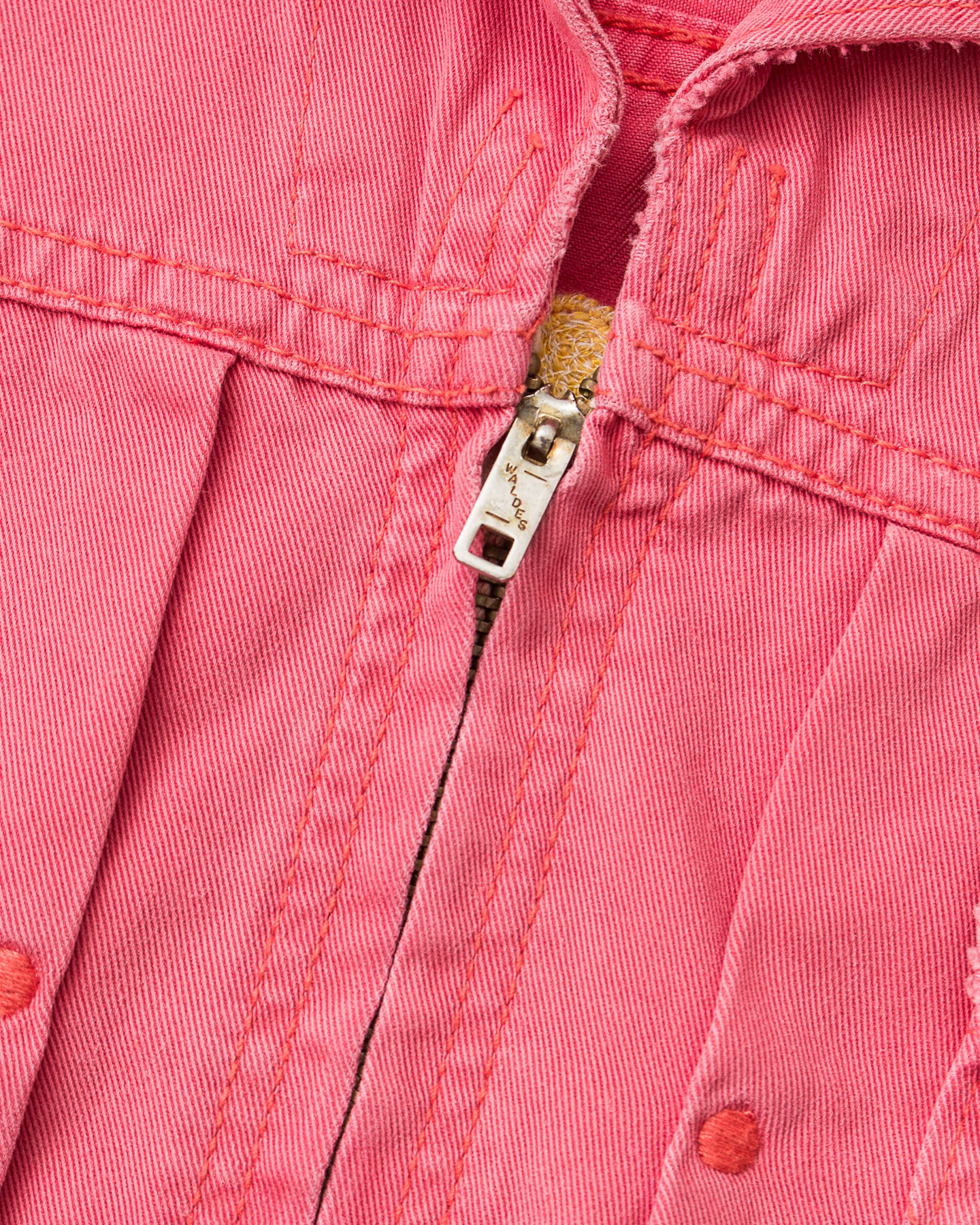 Second Hand Wrangler Blue Bell Embroidered Red Denim Jacket