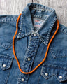 African White Heart Trade Beads Necklace Orange