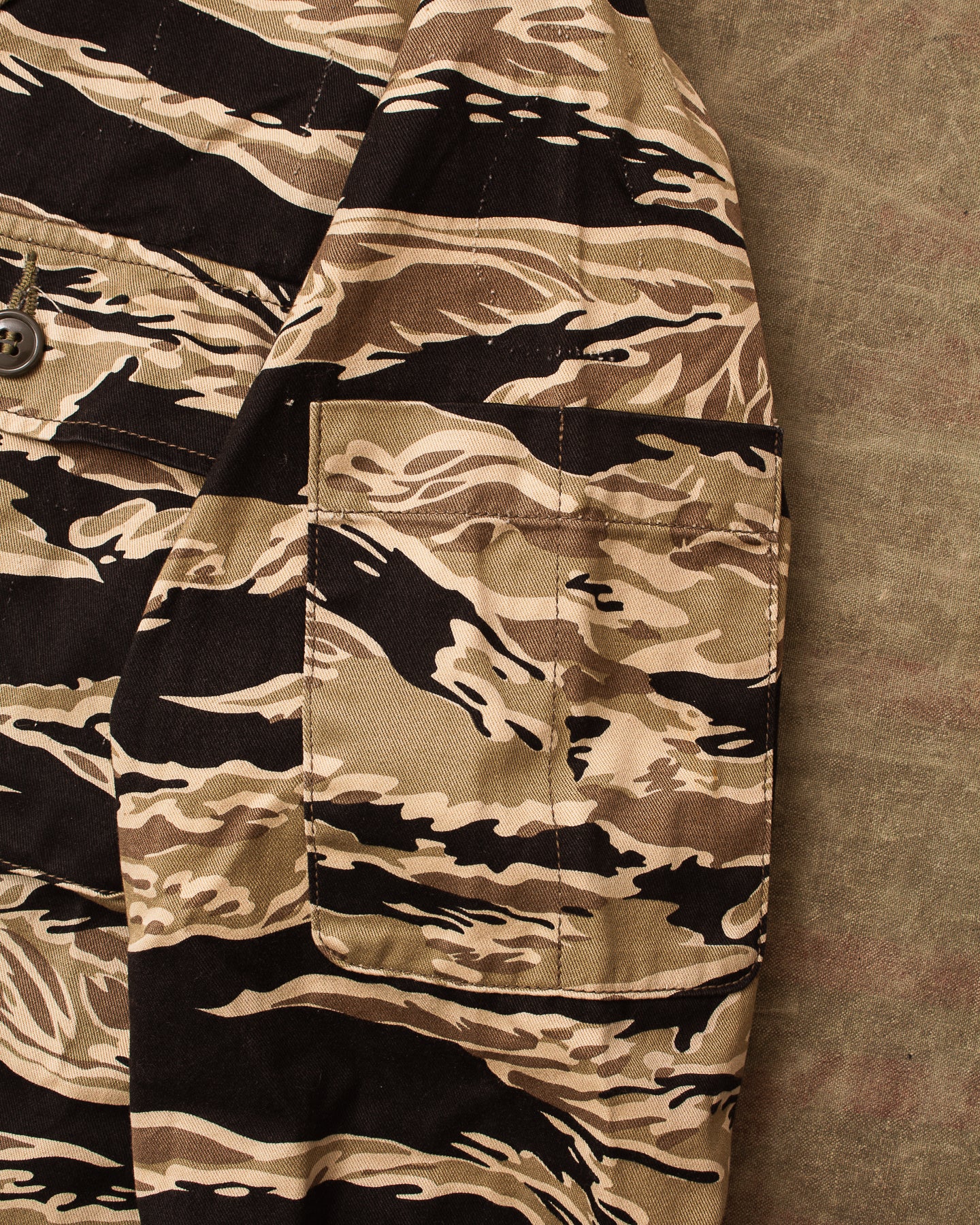 Second Hand Real McCoy's Golden Tiger Stripe Shirt Size Small/Regular