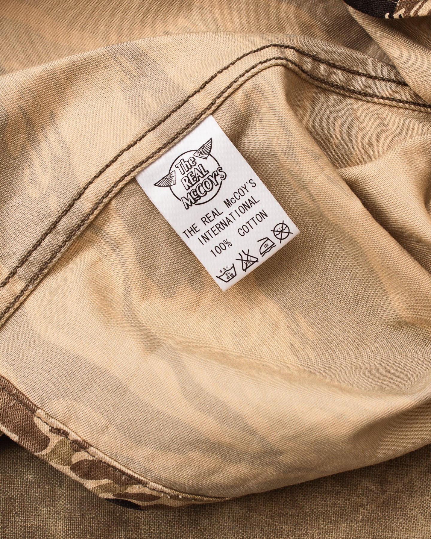 Second Hand Real McCoy's Golden Tiger Stripe Shirt Size Small/Regular