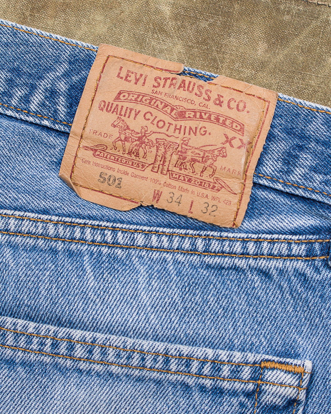No. 10 Vintage 1990's Made in USA Levi's 501 Jeans W34 – Second