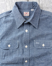 Sugar Cane & Co. Short Sleeve Blue Chambray Work Shirt