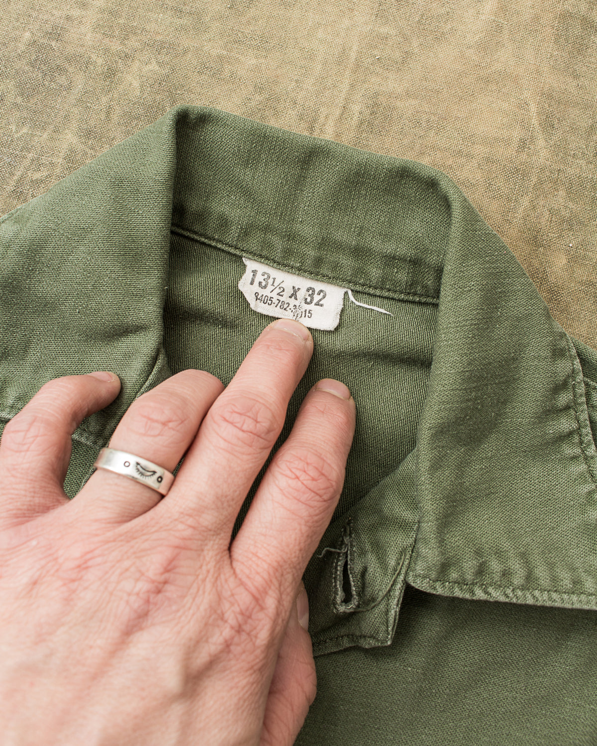 Vintage Original OG-107 Cotton Sateen US Army Shirt Size 13 1/5