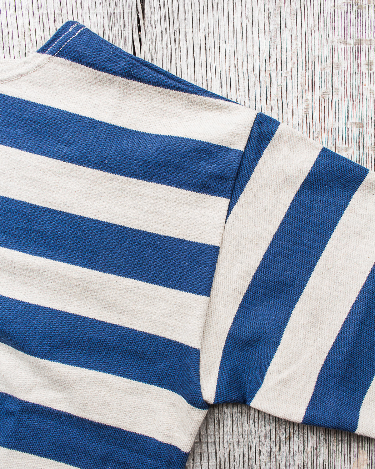 Warehouse & Co. Lot 4051 Three Quarter Shirt Blue / Oatmeal