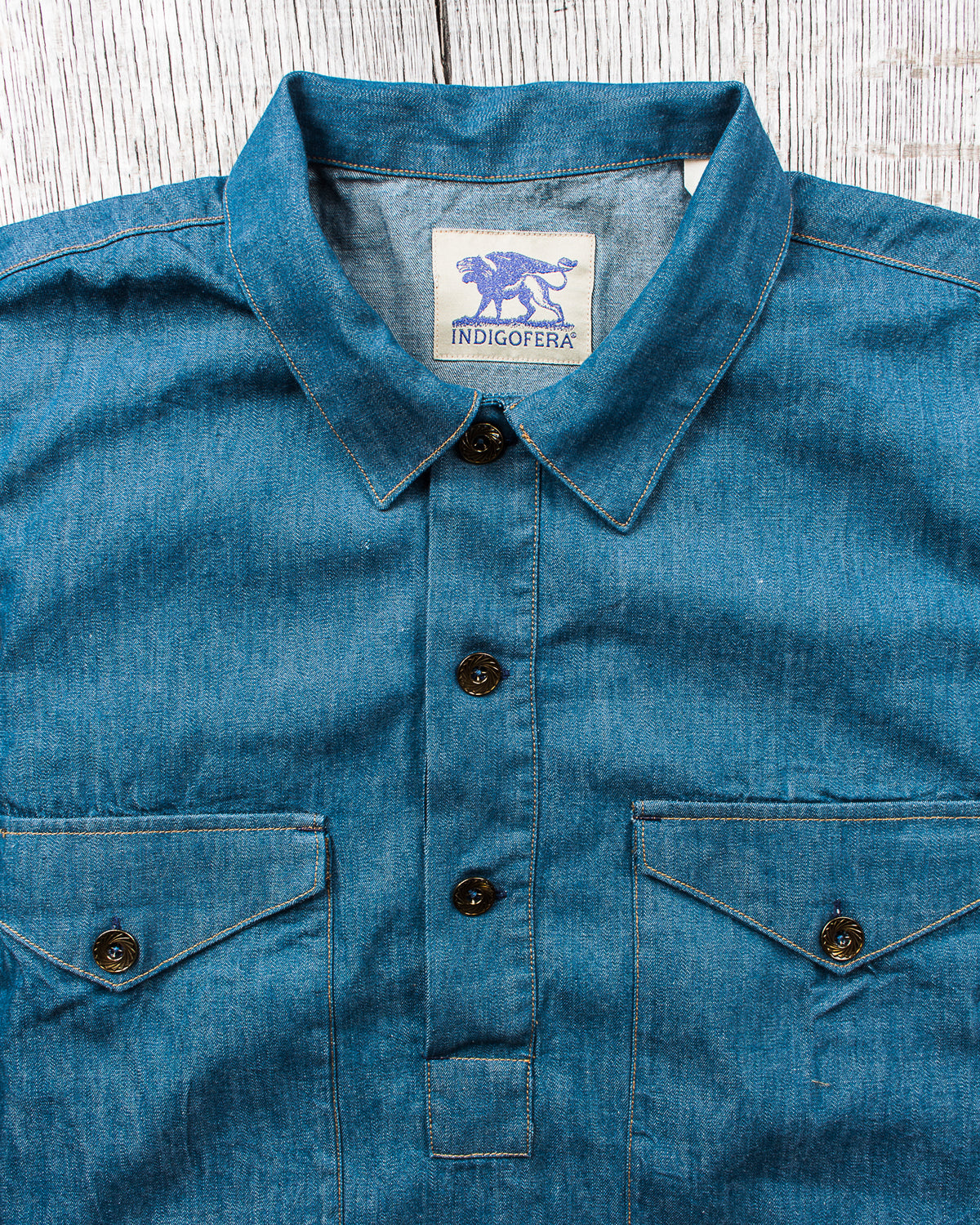 Indigofera Teeter Shirt Cordova Denim Petrol