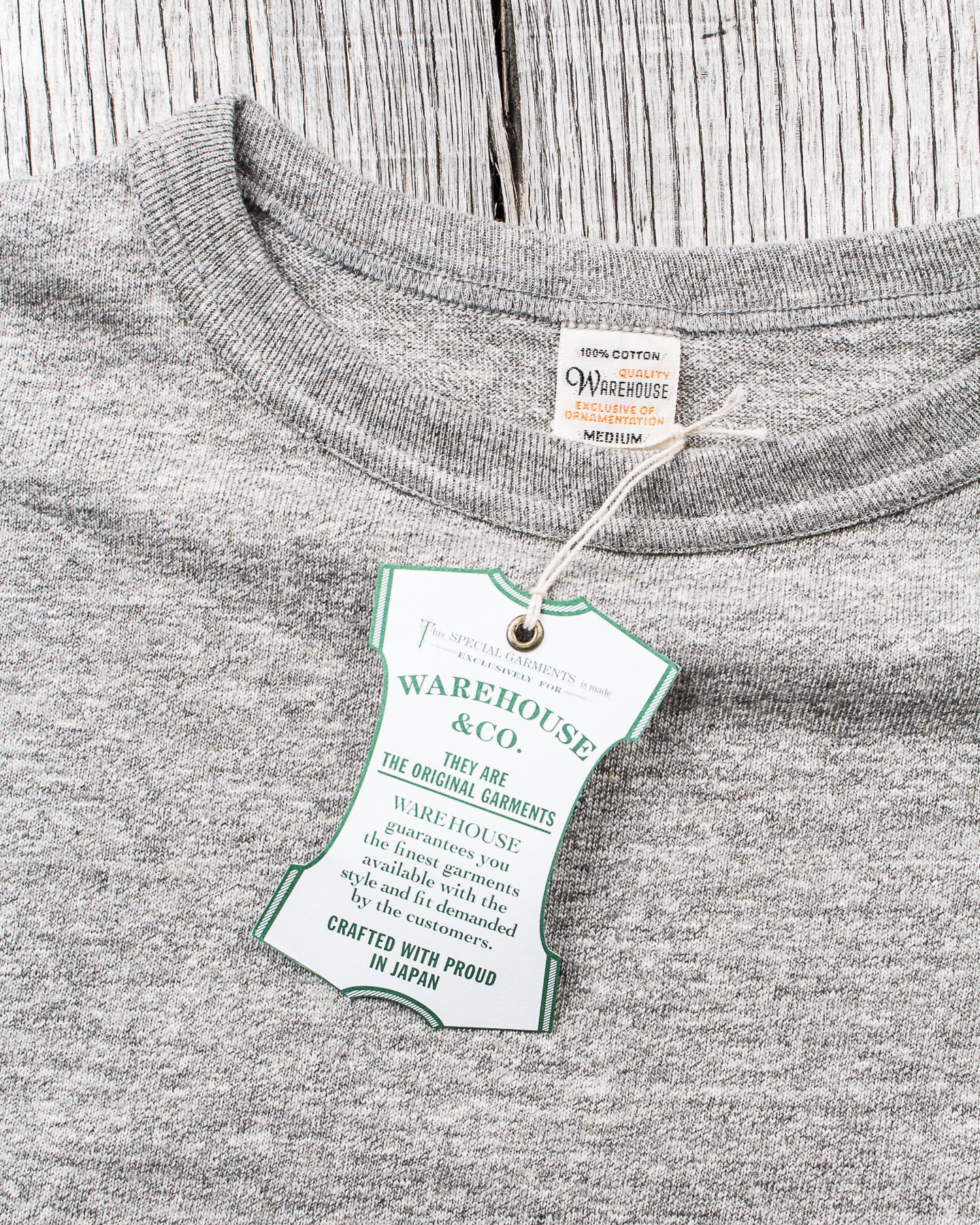 Warehouse & Co Three-Quarter Sleeve Baseball Shirt Grey/Sumikuro (Black)