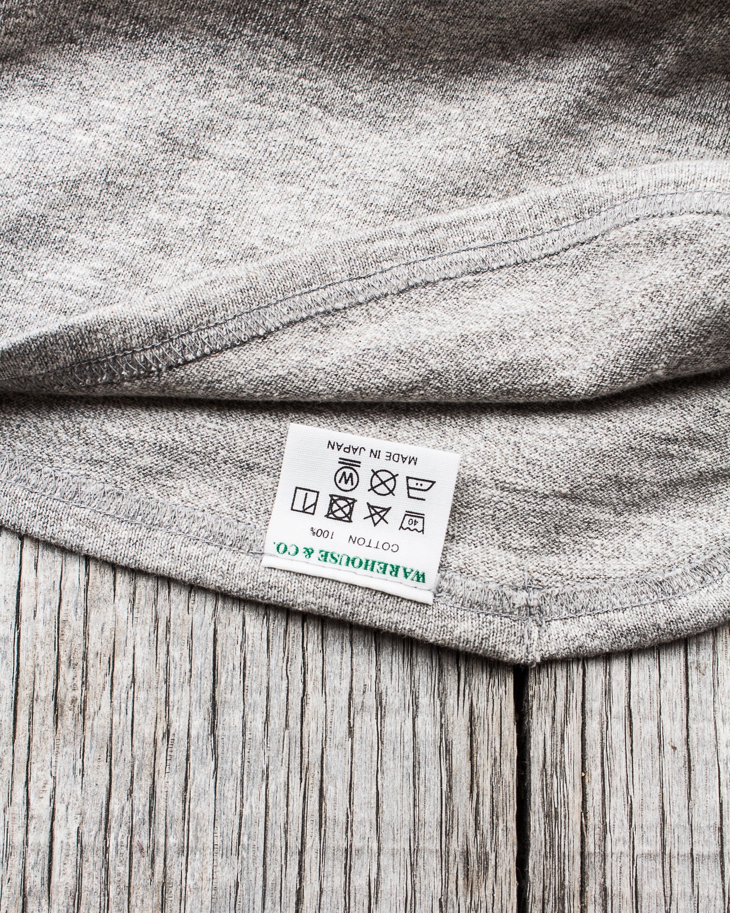 Warehouse & Co Three-Quarter Sleeve Baseball Shirt Grey/Sumikuro (Black)