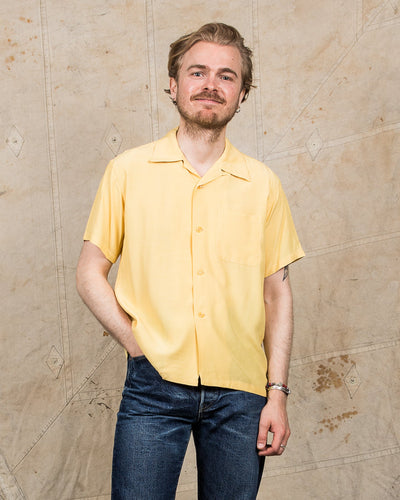 Style Eyes Rayon Bowling Shirt Yellow