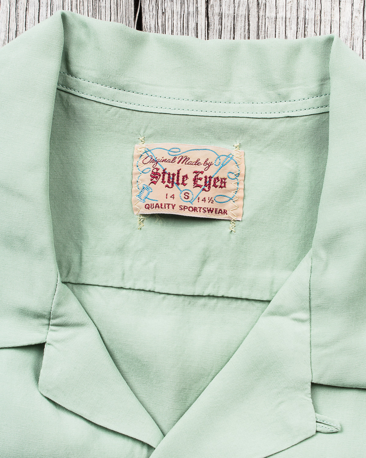 Style Eyes Rayon Bowling Shirt M.Green SE39055