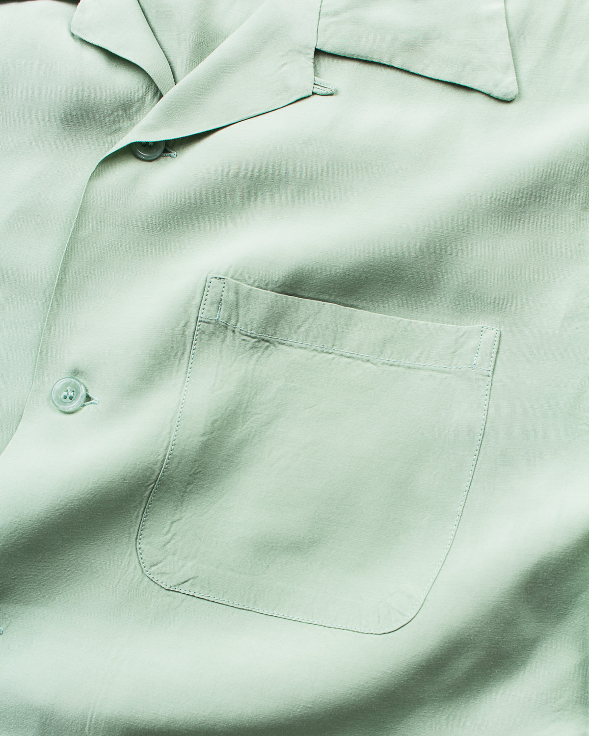 Style Eyes Rayon Bowling Shirt M.Green SE39055