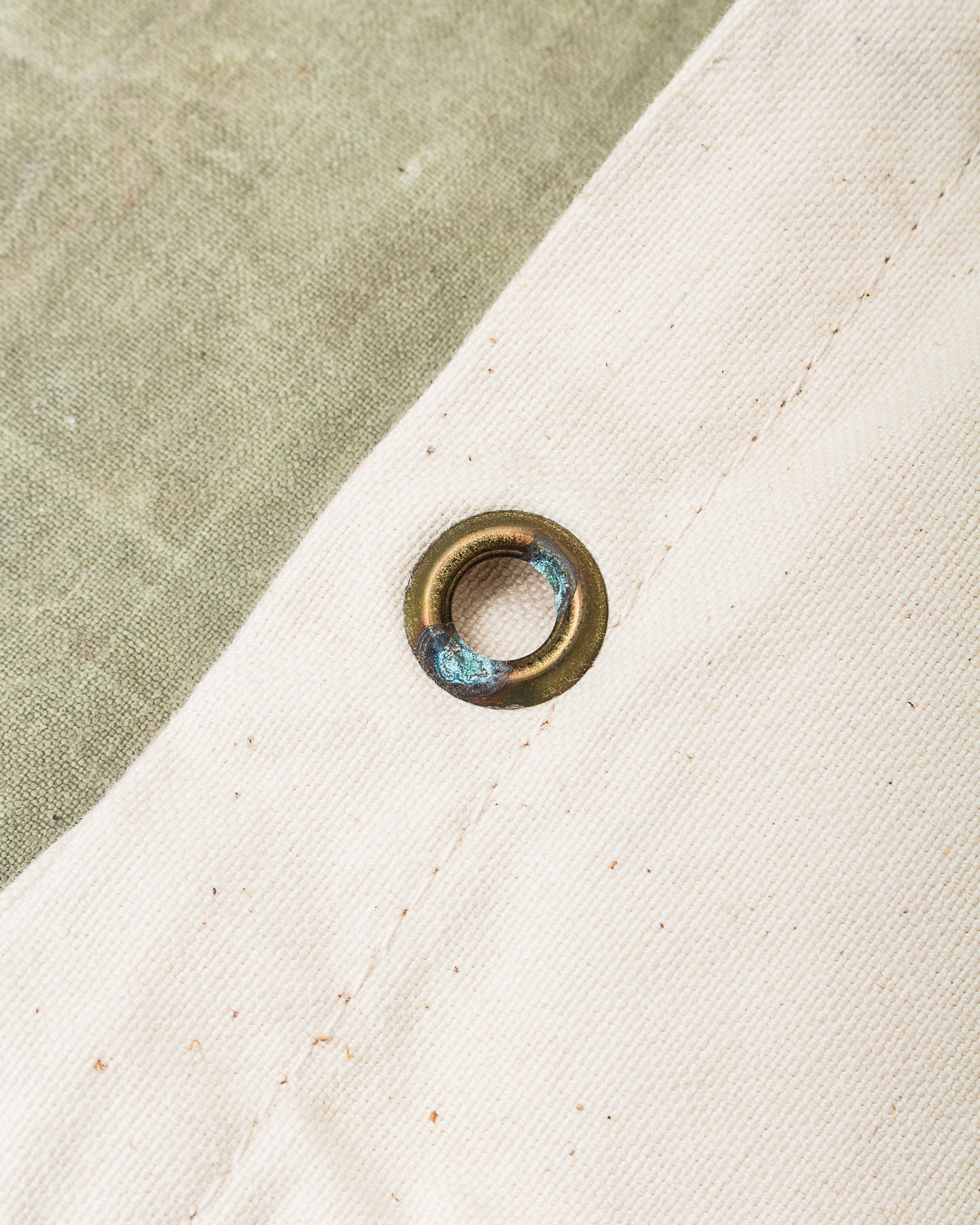 Vintage Dead Stock Swedish Army Canvas Laundry Bag Square Shape