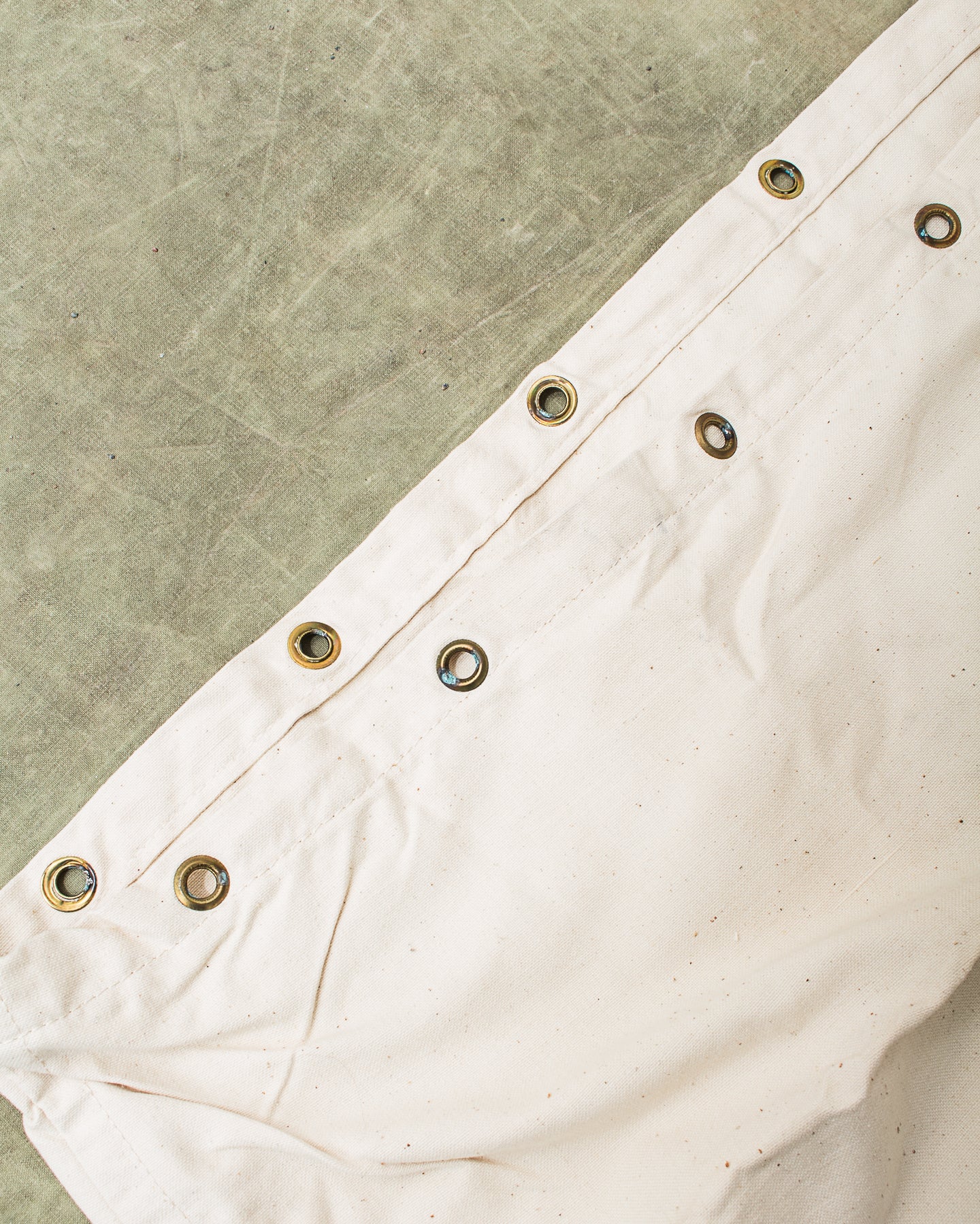 Vintage Dead Stock Swedish Army Canvas Laundry Bag Square Shape