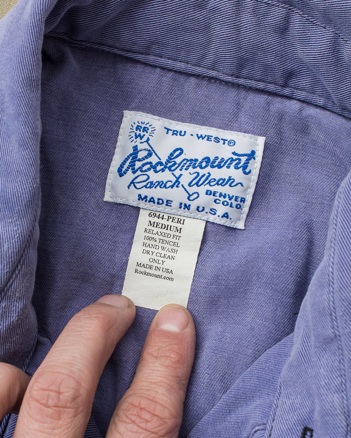 Second Hand Rockmount Relaxed Fit Tencel Western Shirt Size M