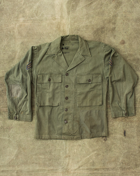 Vintage P-43 Korean War HBT Twill US Army Utility Shirt