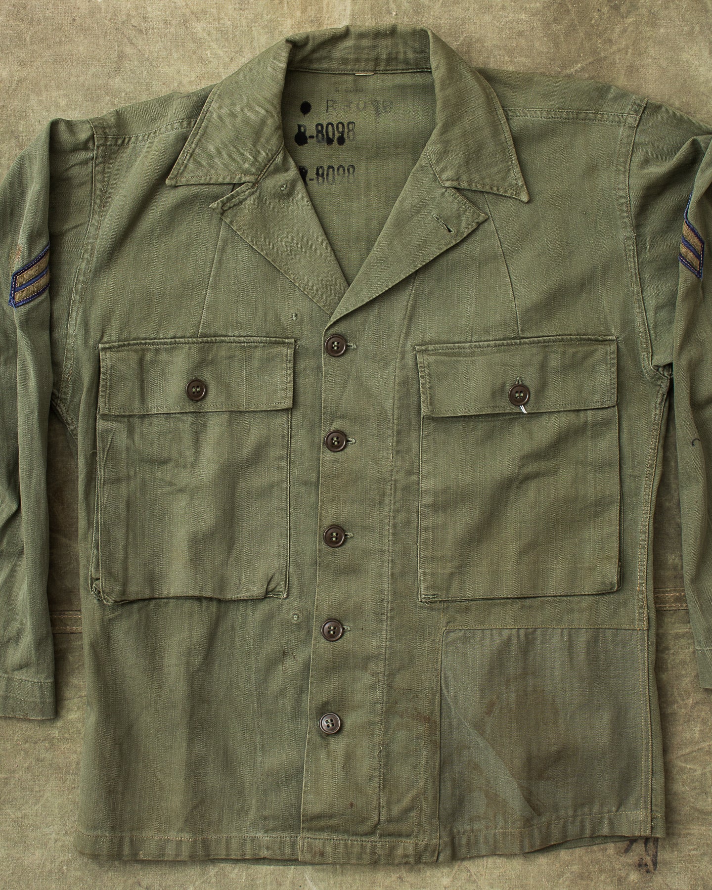 Vintage P-43 Korean War HBT Twill US Army Utility Shirt – Second