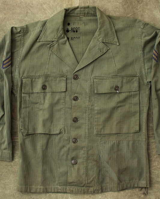 Vintage P-43 Korean War HBT Twill US Army Utility Shirt