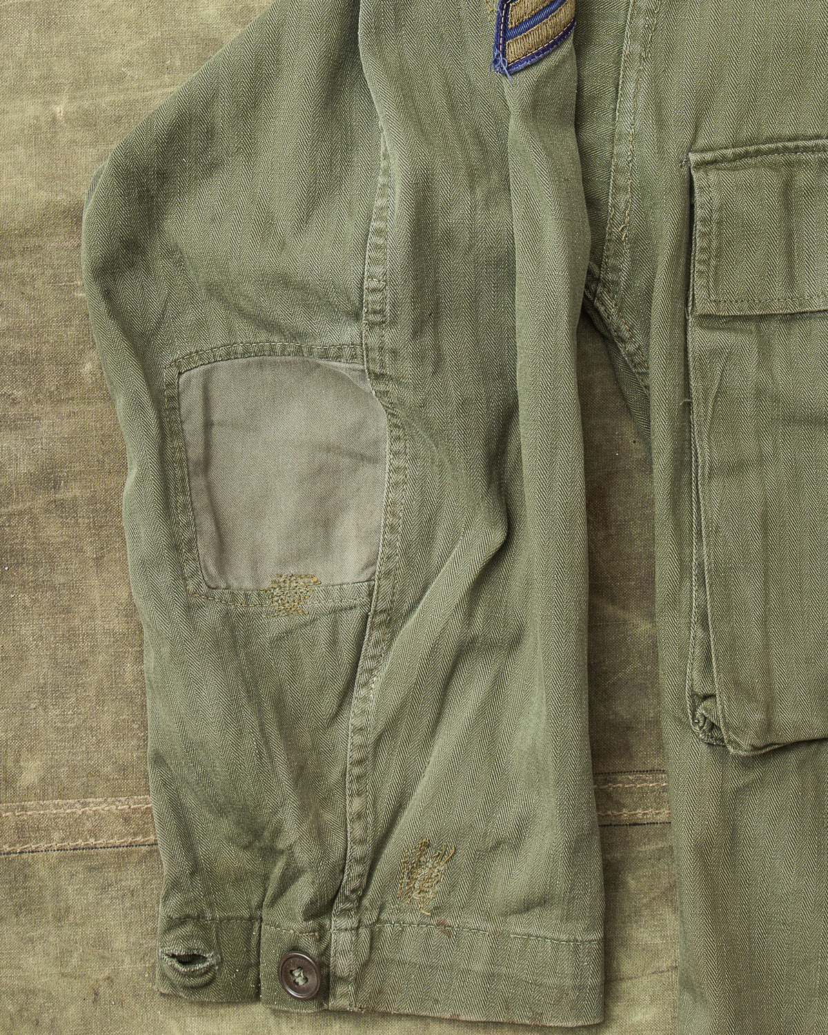 Vintage P-43 Korean War HBT Twill US Army Utility Shirt
