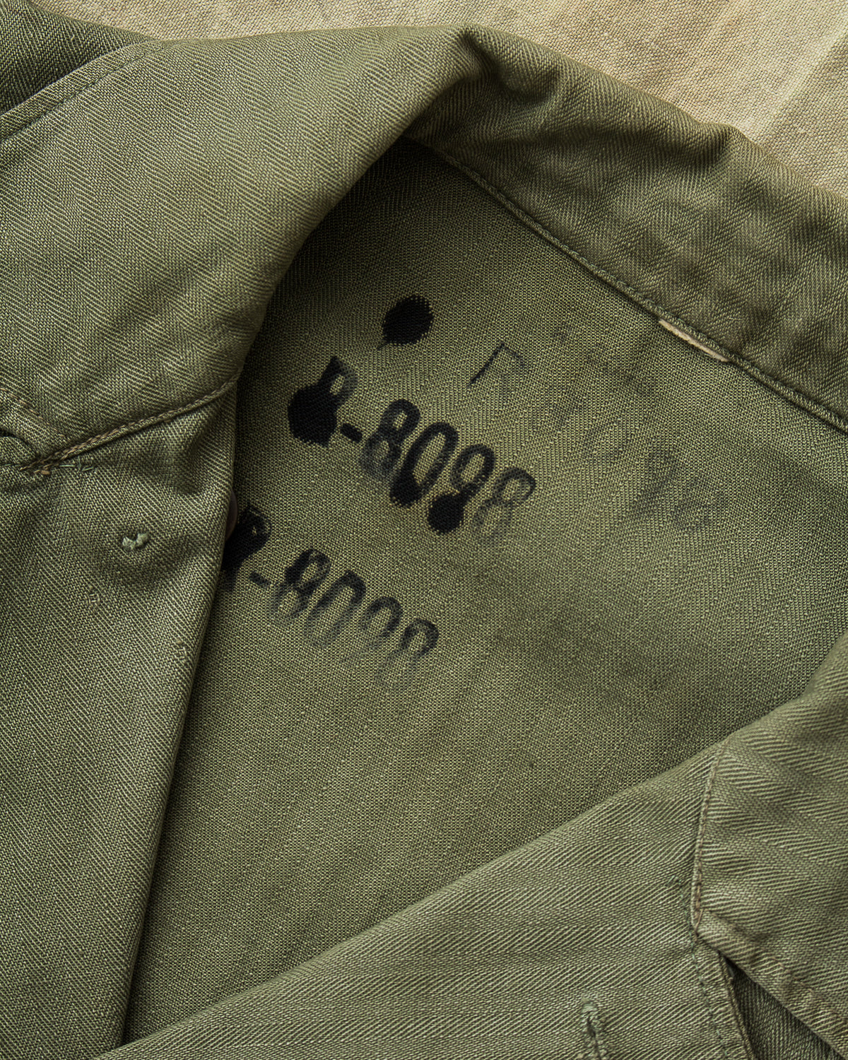 Vintage P-43 Korean War HBT Twill US Army Utility Shirt