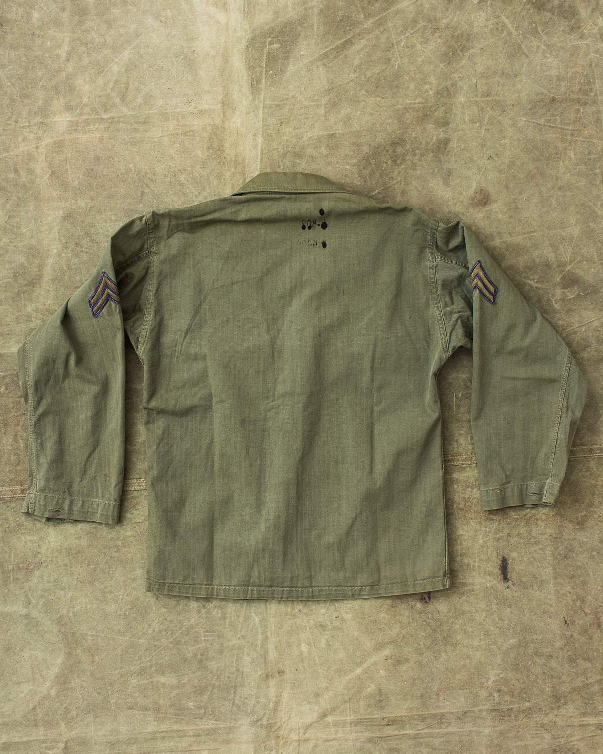 Vintage P-43 Korean War HBT Twill US Army Utility Shirt