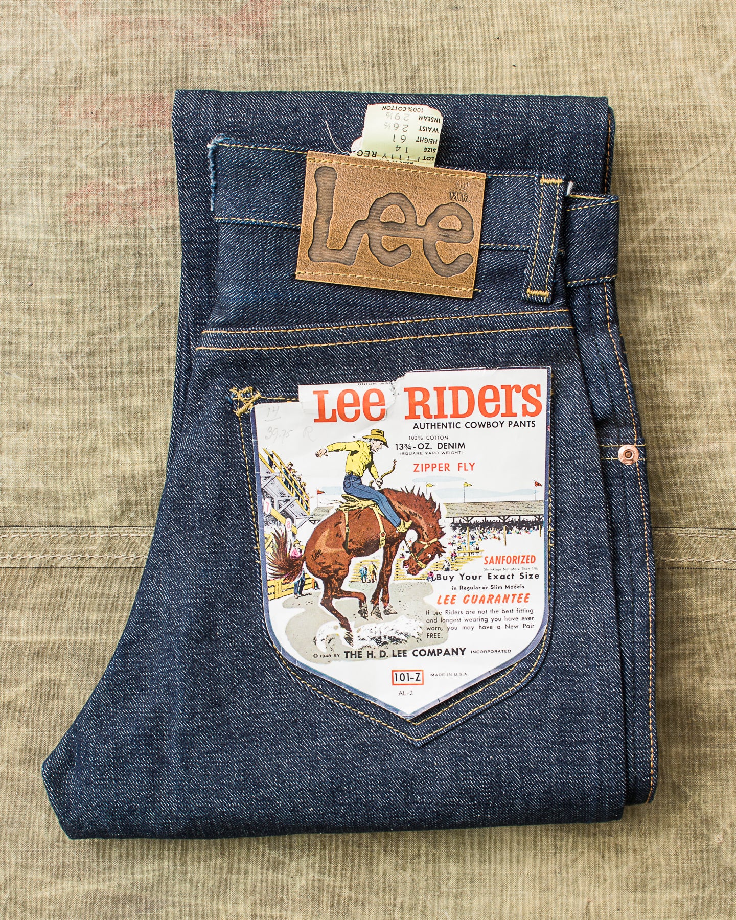 Lee Rider Labels Vintage Deadstock 60's Lee Riders Jeans Lot F111Y Youth Size 14 ...
