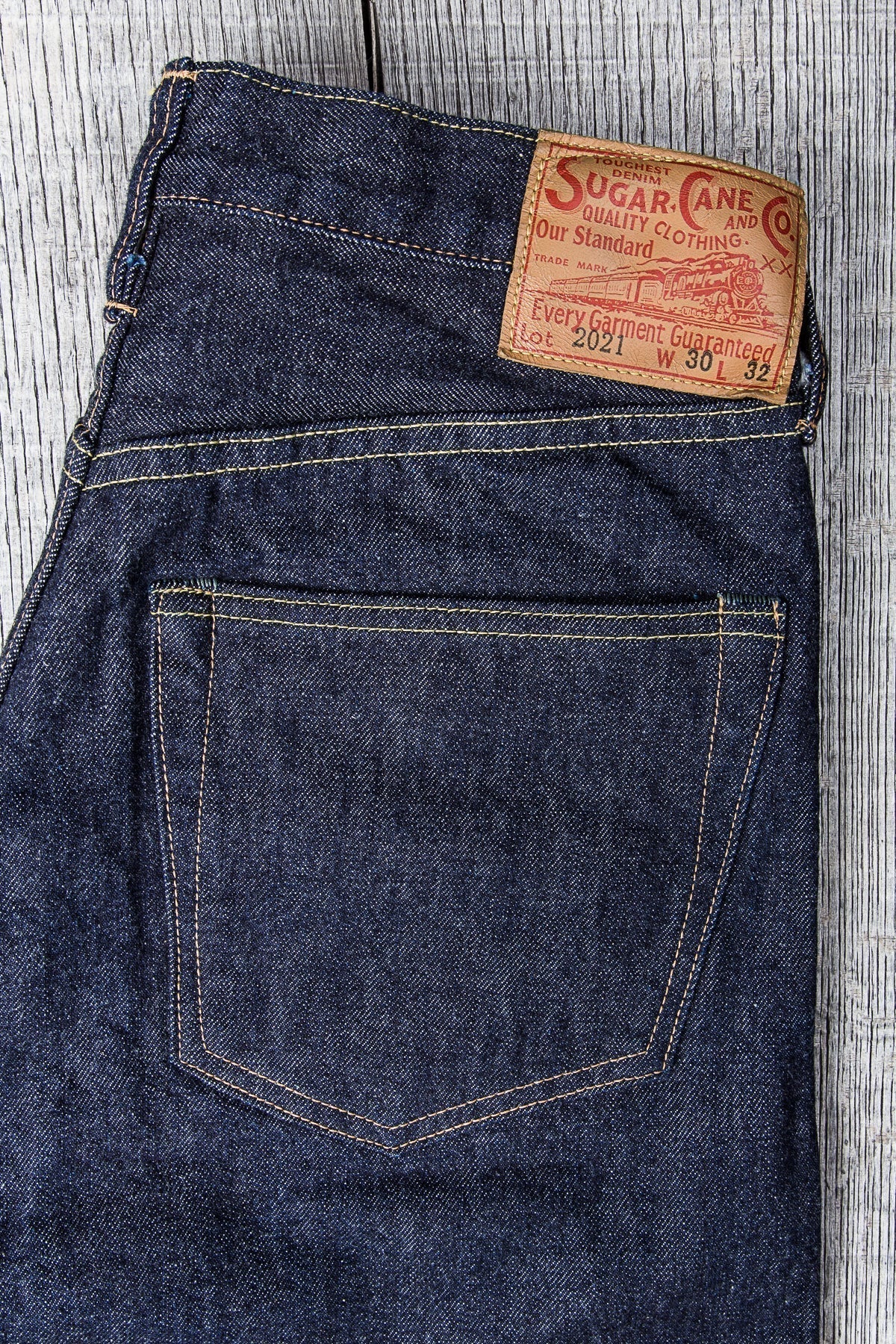 Sugar Cane & Co. Model 2021 Tapered One Wash Jeans SC42021A