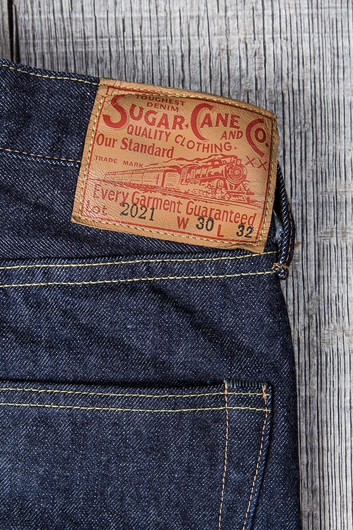 Sugar Cane & Co. Model 2021 Tapered One Wash Jeans SC42021A