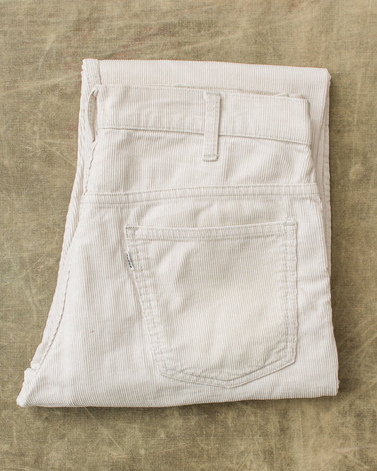 Vintage 60's Levi's Big E White Corduroy Pants