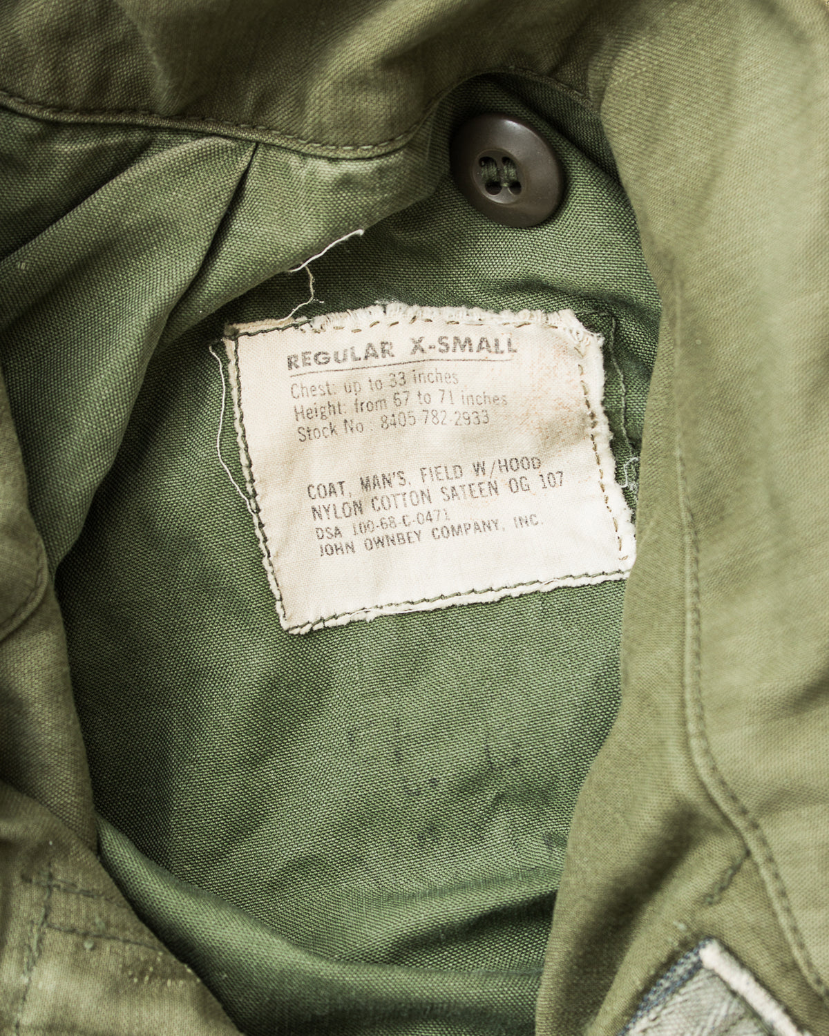 Vintage 1968 M-65 US Army Field Jacket Size XS Regular