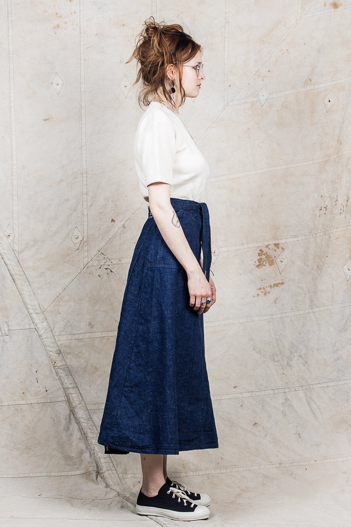OrSlow 4014 Women's Denim Wrap Long Skirt