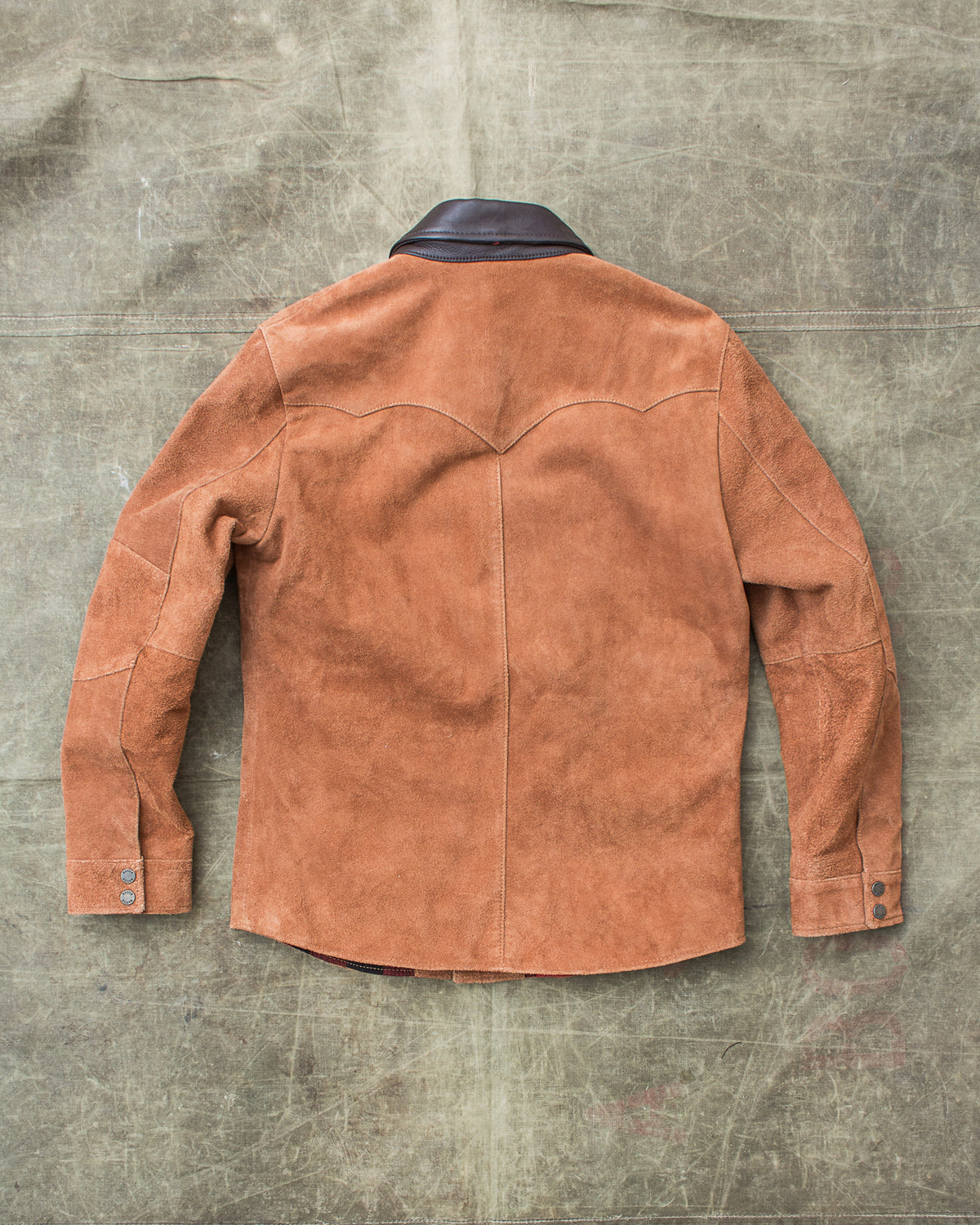 Rust Color Rough Out Jacket Second Hand Master Supply Company Rough Out Leather Jacket Size L ...