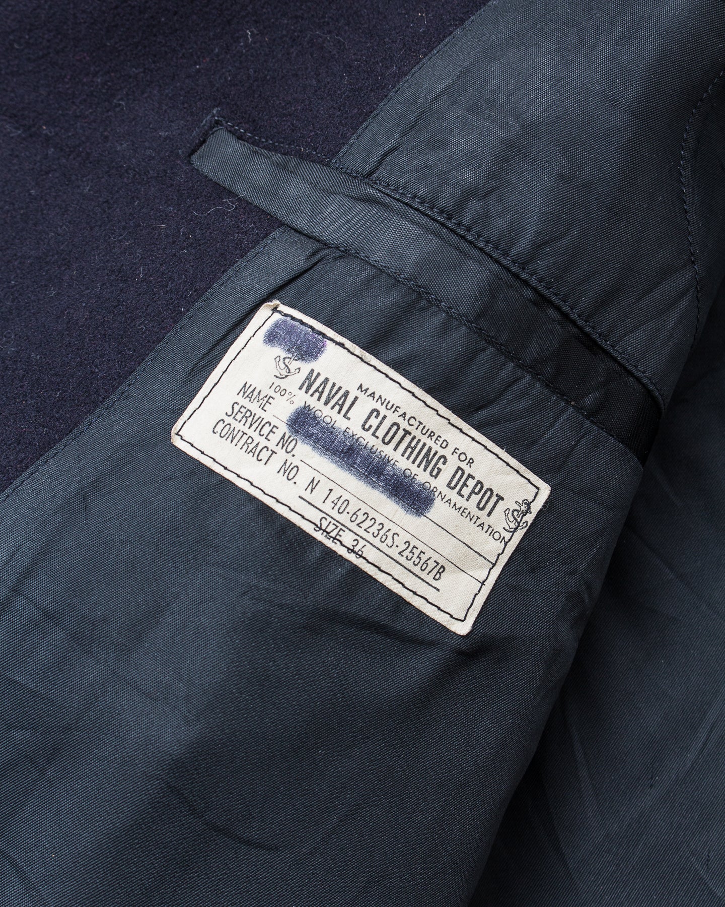 Vintage Original 40/50s WWll USN Wool Pea Coat Size ?