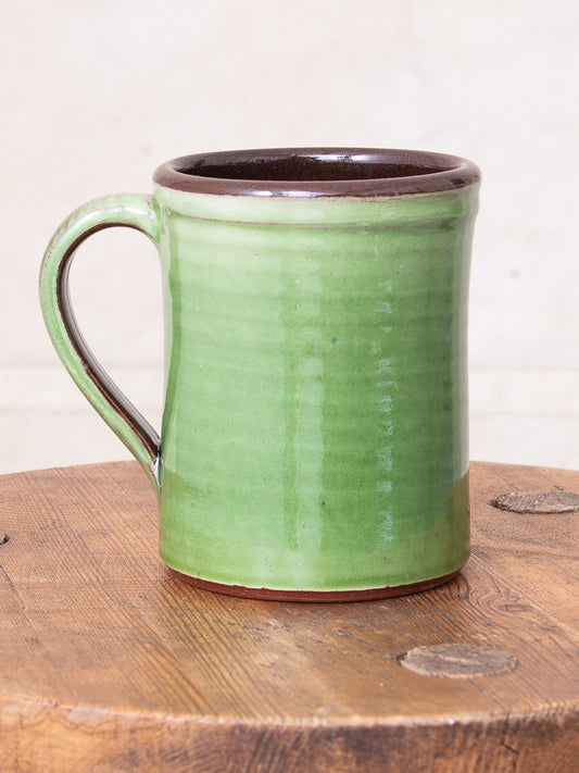 Tender Hand Thrown Coffee Mug Green Glaze