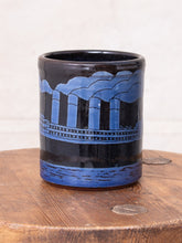 Tender Hand Thrown Coffee Mug Blue Steamers Glaze