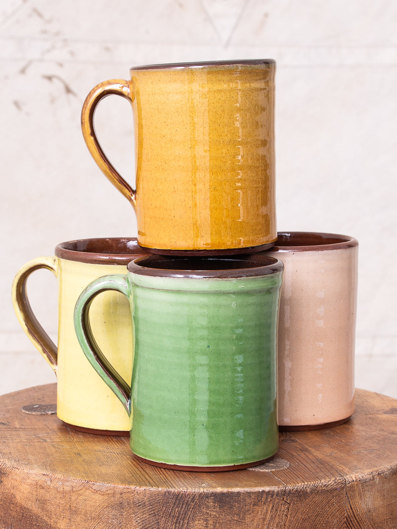 Tender Hand Thrown Coffee Mug Green Glaze