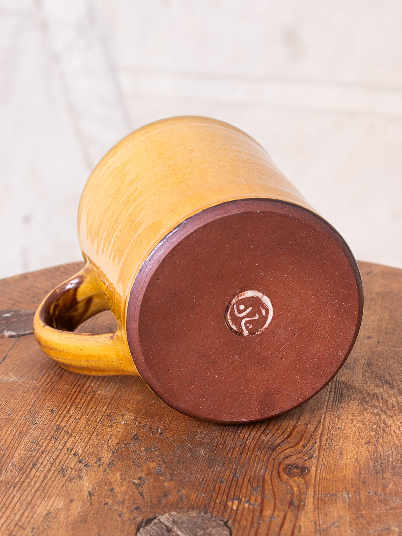 Tender Hand Thrown Coffee Mug Amber Glaze