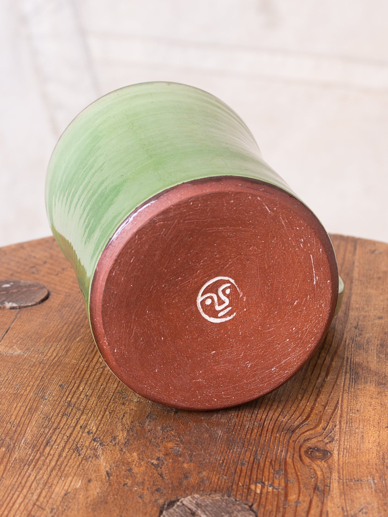 Tender Hand Thrown Coffee Mug Green Glaze