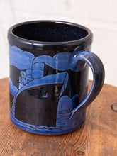 Tender Hand Thrown Coffee Mug Blue Steamers Glaze