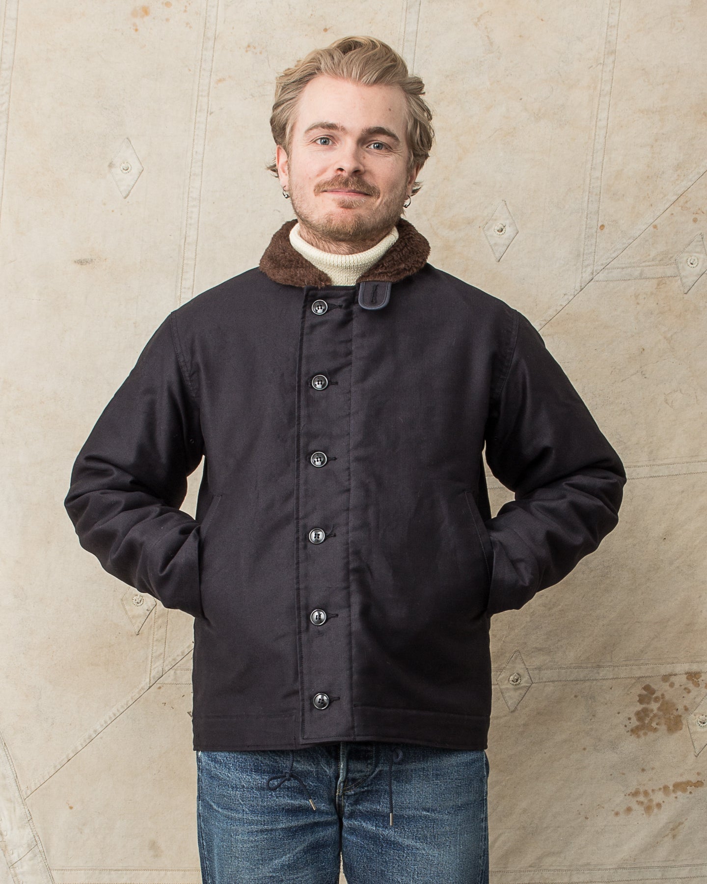 Buzz Rickson's Type N-1 Deck Jacket Navy Demotex BR15340