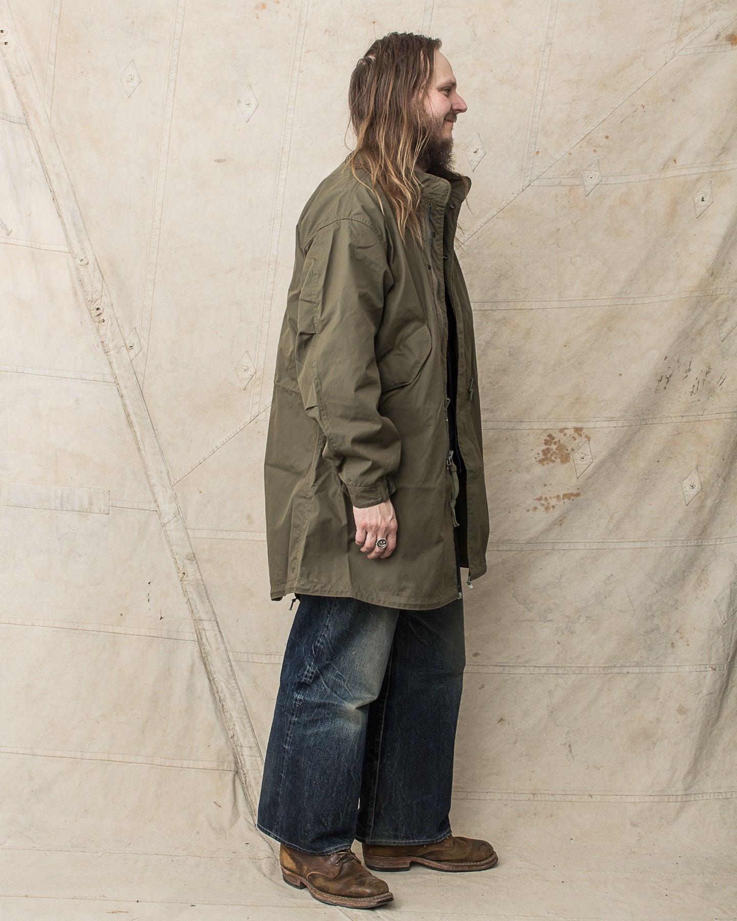 Buzz Rickson's M-65 No Hood Fish Tail Parka Olive BR14719 – Second