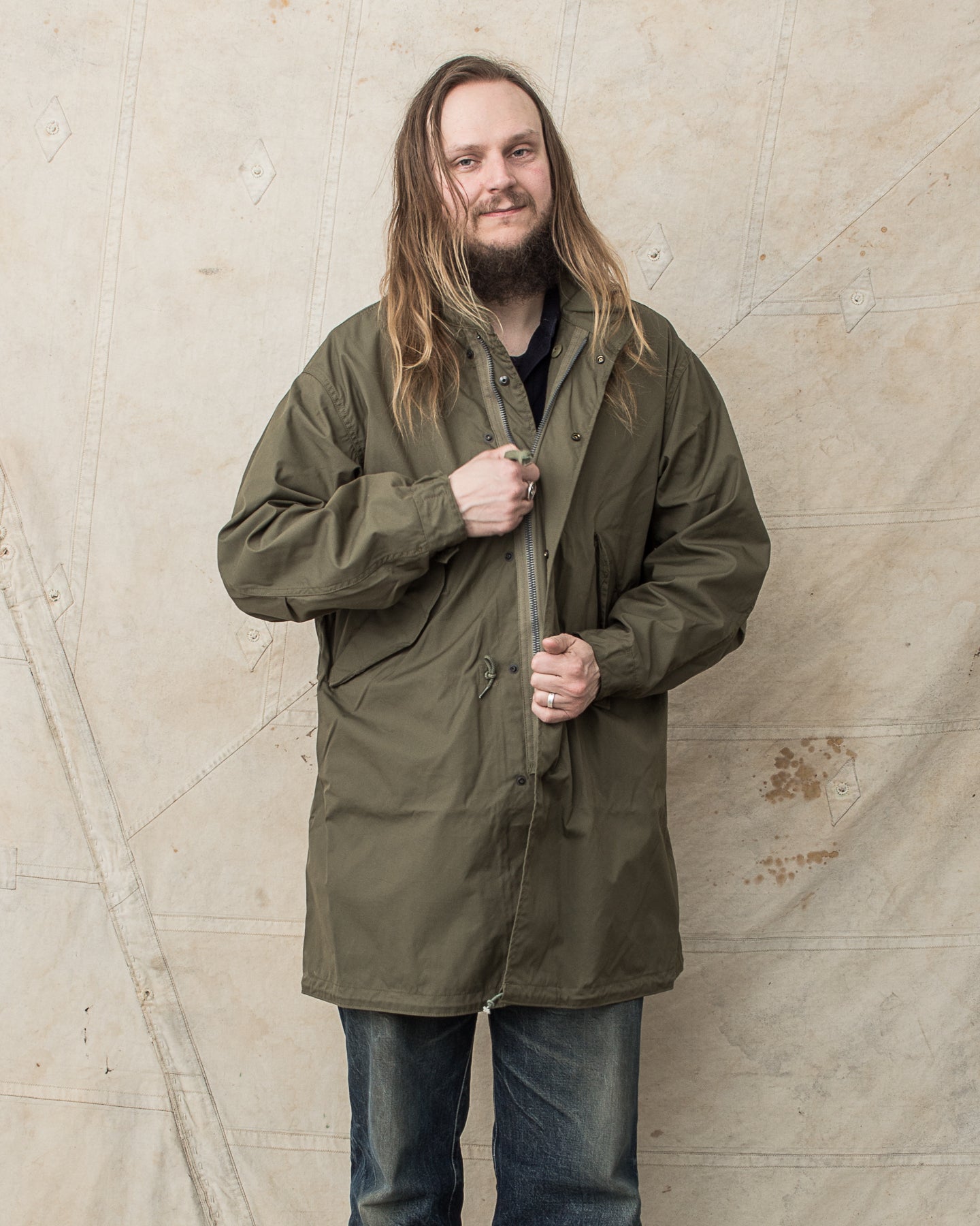 Buzz Rickson's M-65 No Hood Fish Tail Parka Olive BR14719 – Second