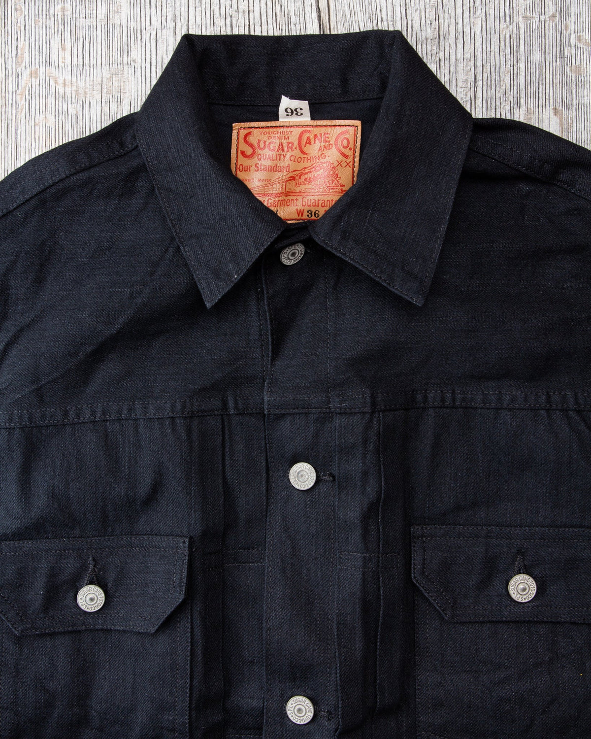Sugar Cane & Co. 1953 Type 2 Jacket 13 Oz Black Denim SC14601
