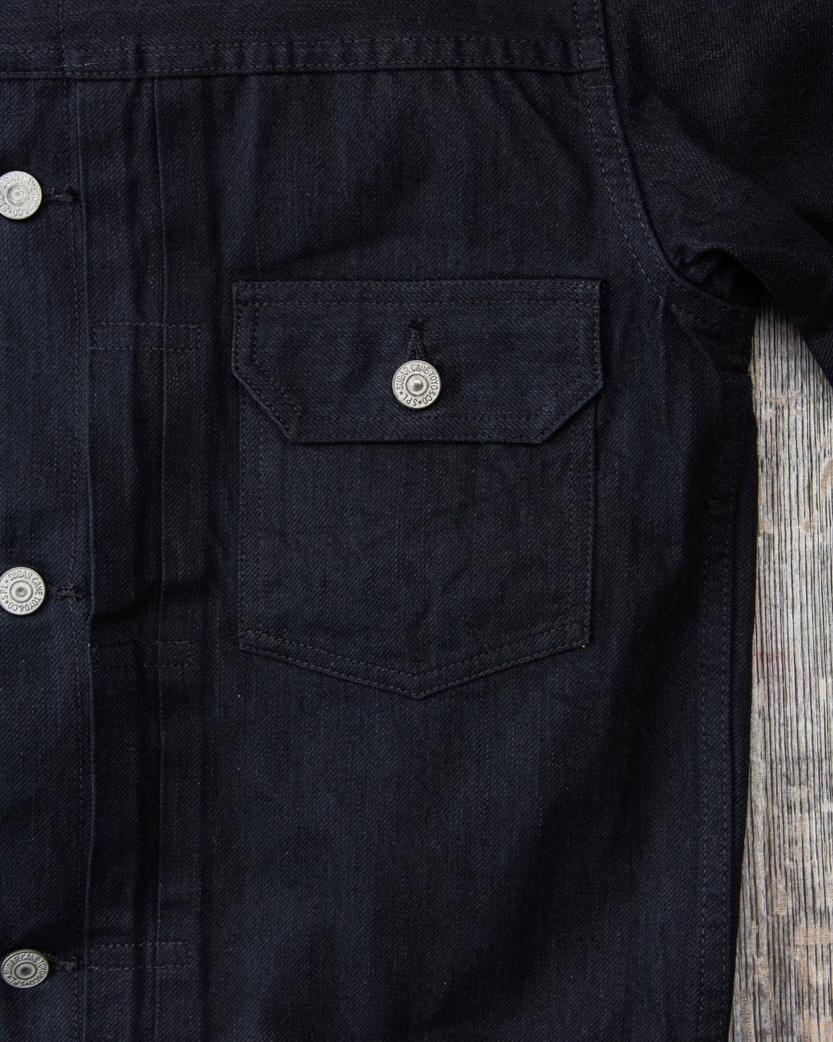 Sugar Cane & Co. 1953 Type 2 Jacket 13 Oz Black Denim SC14601