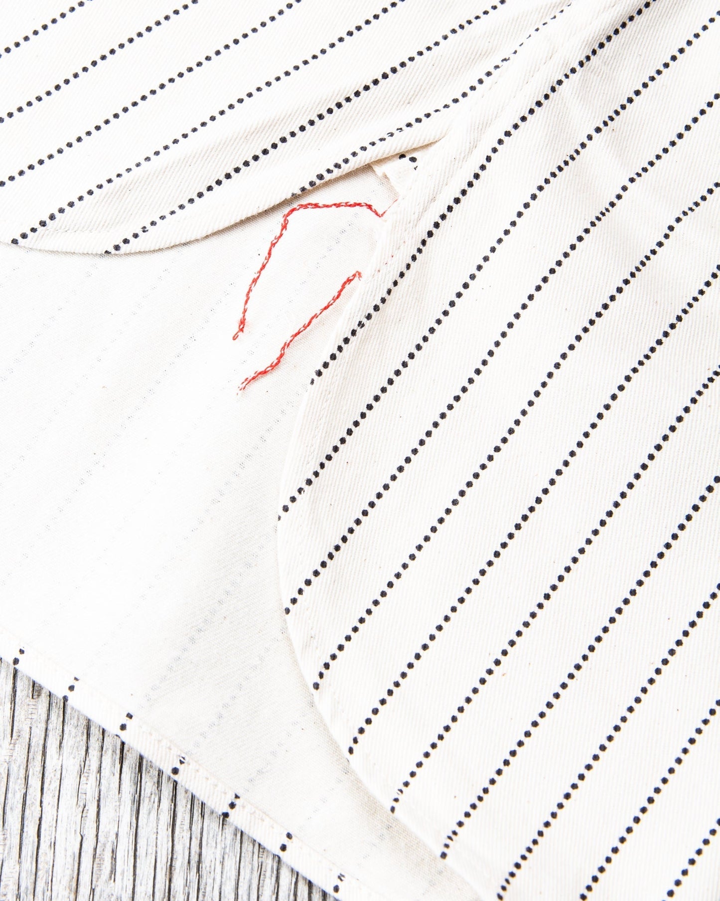 Sugar Cane & Co SC37275 Fiction Romance White Wabash Stripe Short Sleeve Work Shirt
