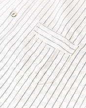 Sugar Cane & Co Fiction Romance White Wabash Stripe Short Sleeve Work Shirt White