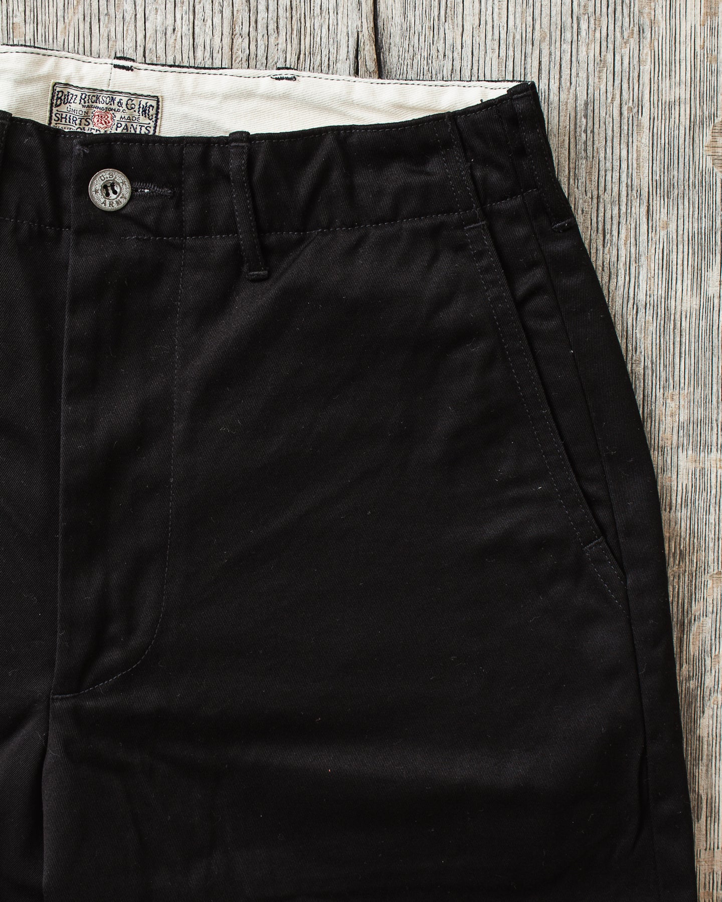 Buzz Rickson's Military Chinos 1945 Model Shorts Black BR52381