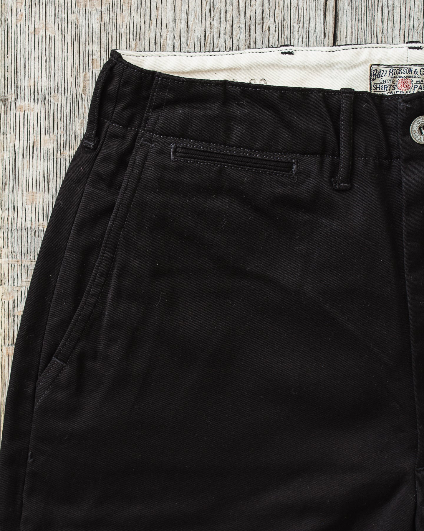 Buzz Rickson's Military Chinos 1945 Model Shorts Black BR52381