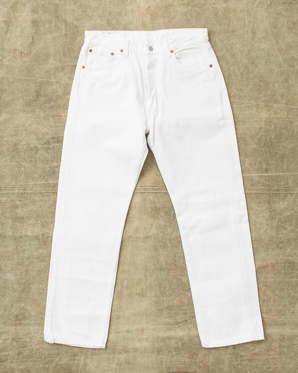 Vintage 1990s Made in USA White Levi's 501 Jeans W 34 / L 32